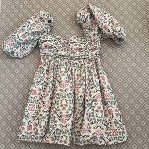 Abercrombie & Fitch Cream and Pink Floral Mini Dress